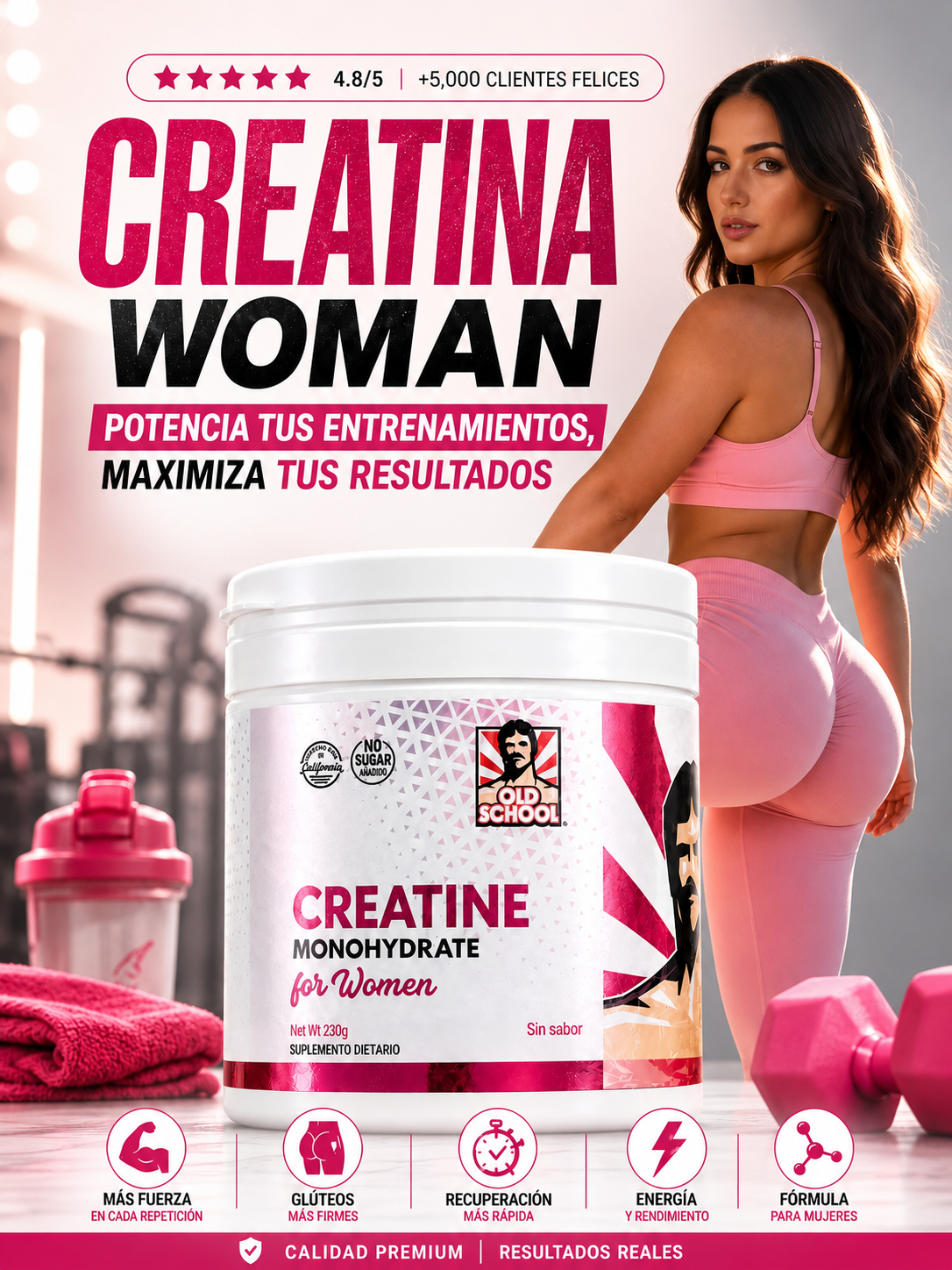 Creatina for woman Monohydrate – Old School® | 240 g